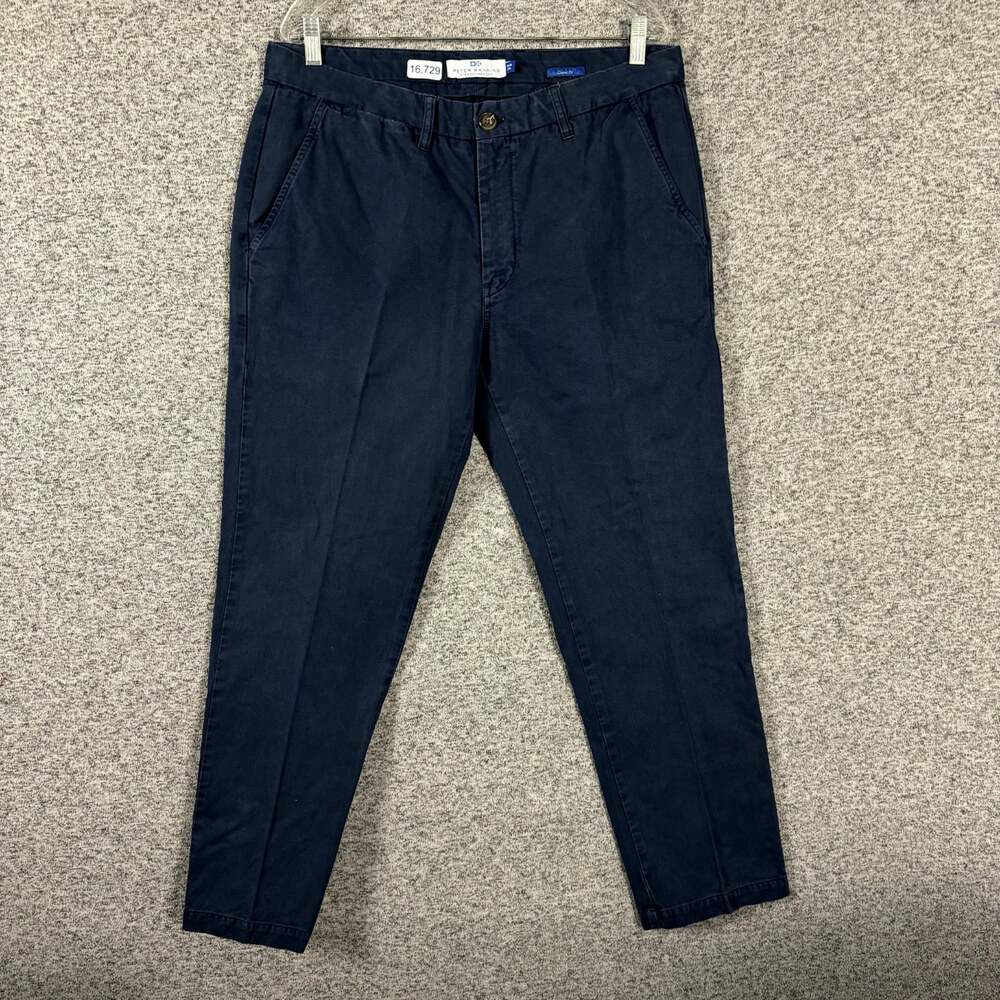 Peter Manning Men's Size 36x29 Blue Cotton Classic Fit Chino Pants